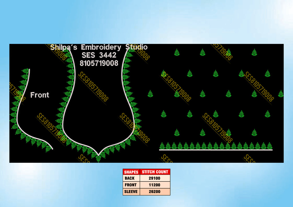 Embroidery Designs 3401-3500 Series