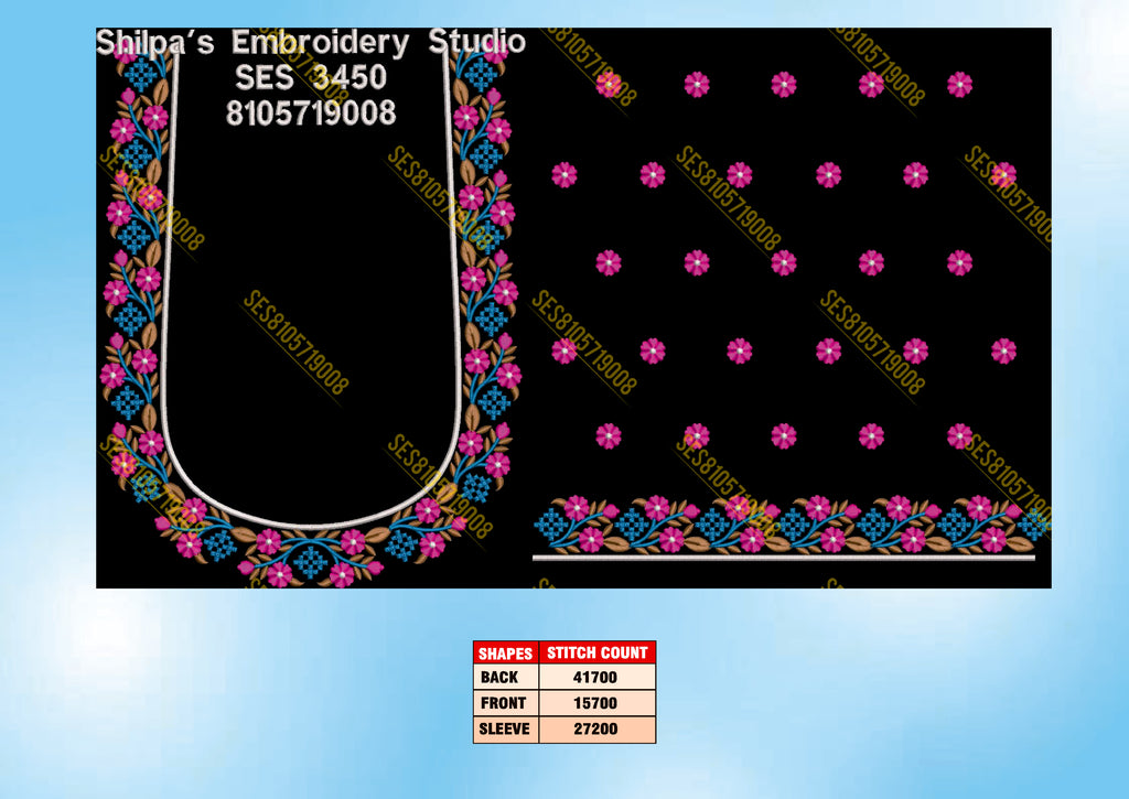 Embroidery Designs 3401-3500 Series