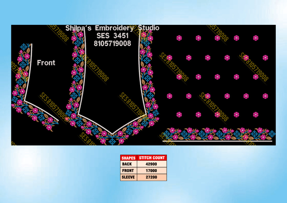 Embroidery Designs 3401-3500 Series