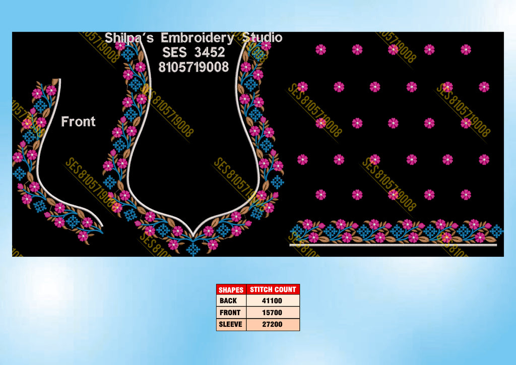 Embroidery Designs 3401-3500 Series
