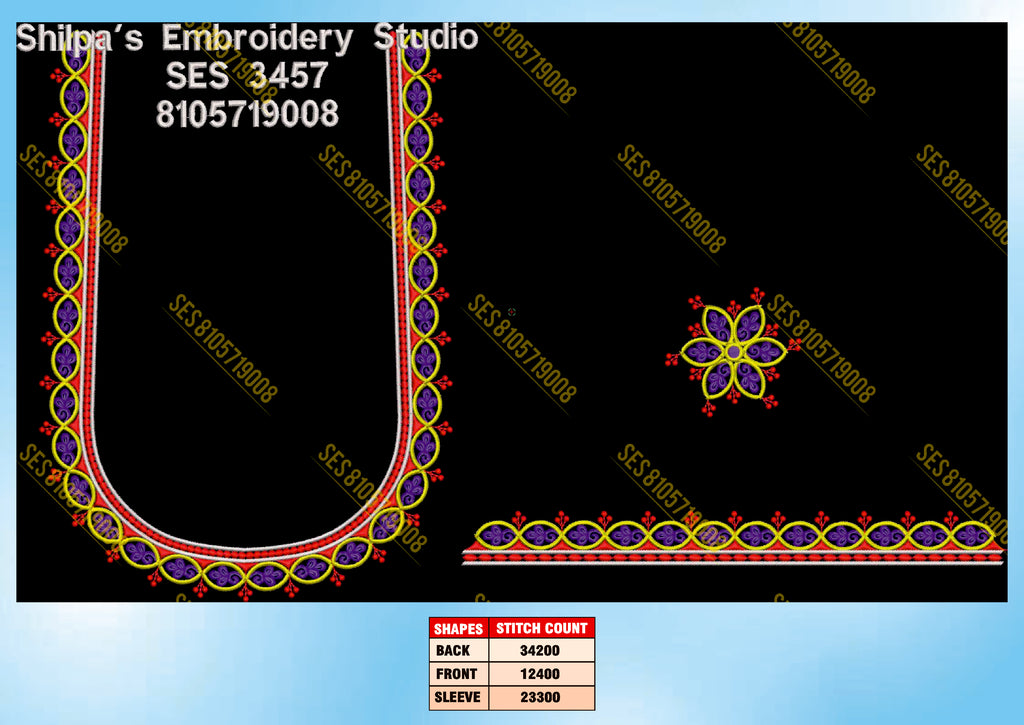 Embroidery Designs 3401-3500 Series