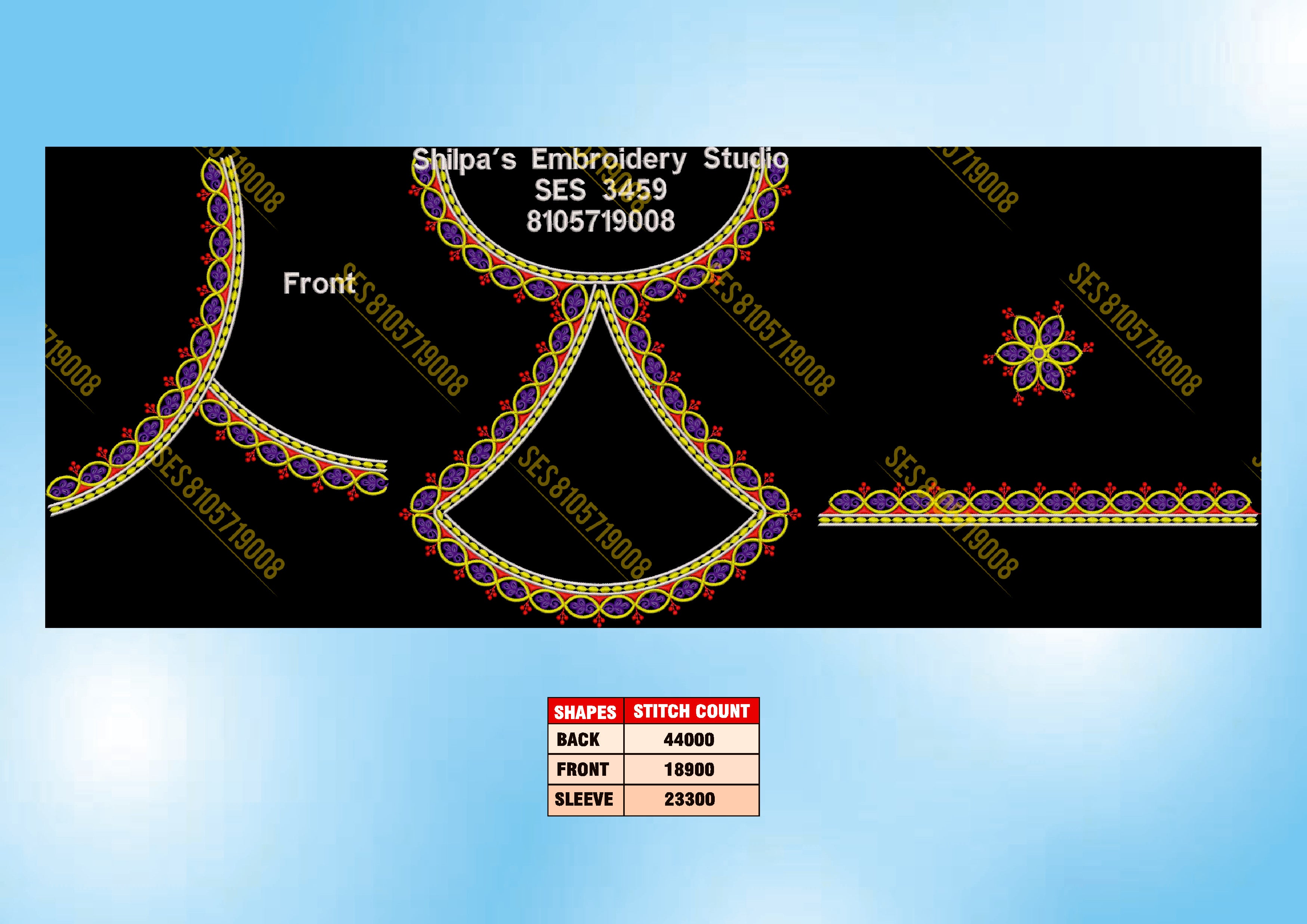 Embroidery Designs 3401-3500 Series