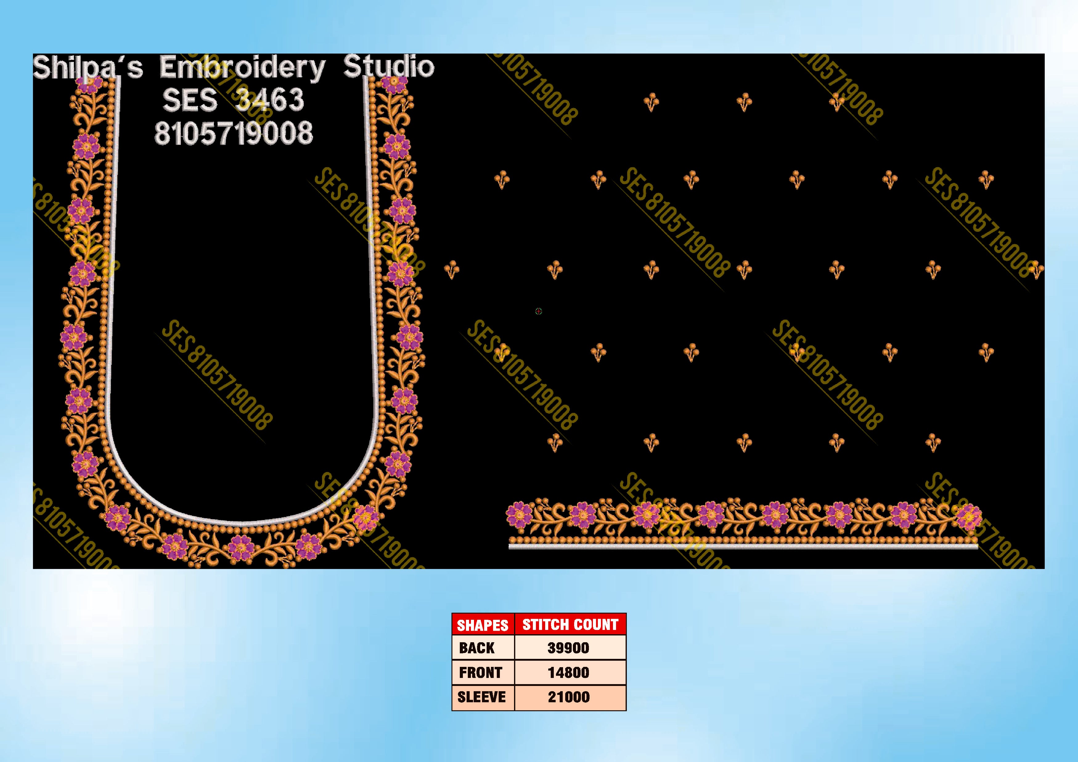 Embroidery Designs 3401-3500 Series