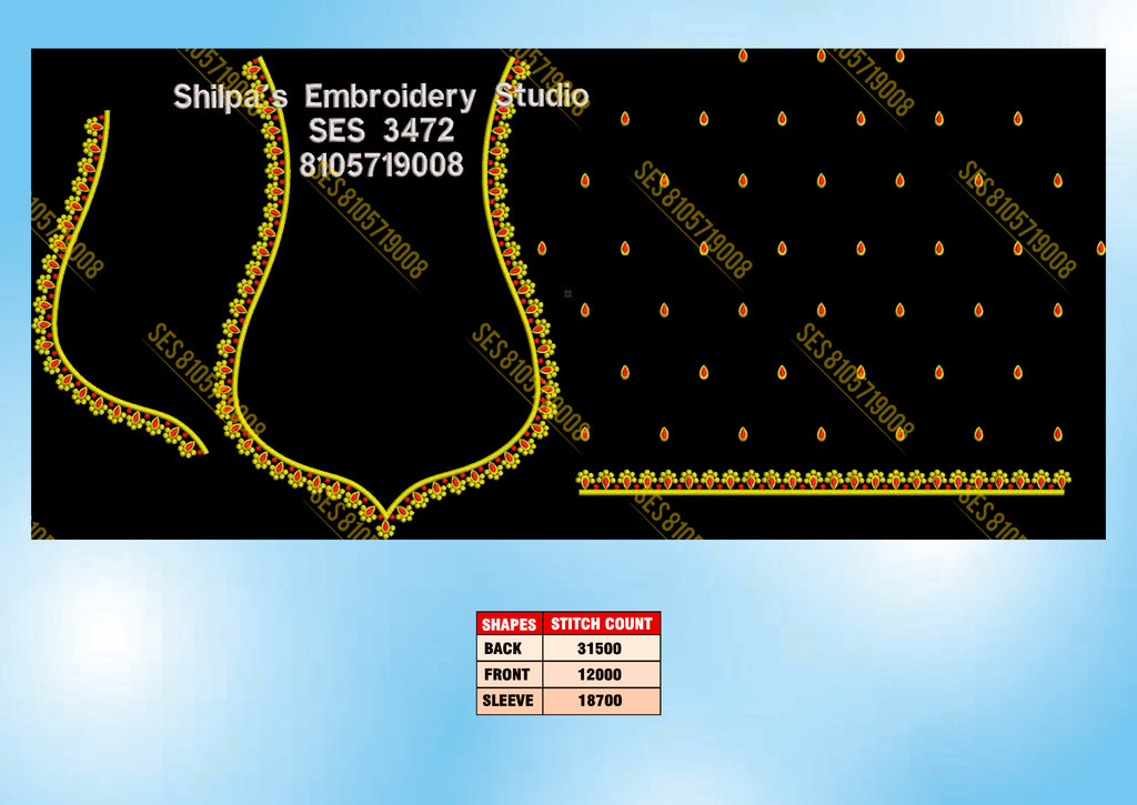 Embroidery Designs 3401-3500 Series