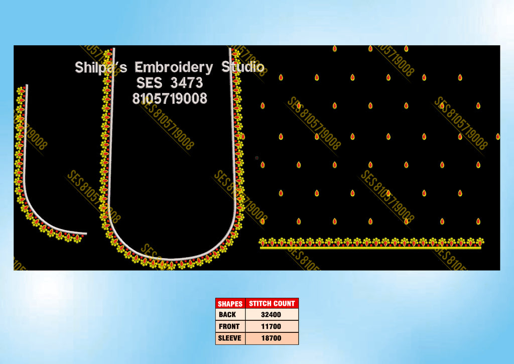 Embroidery Designs 3401-3500 Series