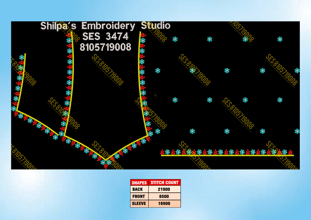 Embroidery Designs 3401-3500 Series