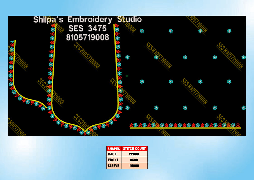Embroidery Designs 3401-3500 Series