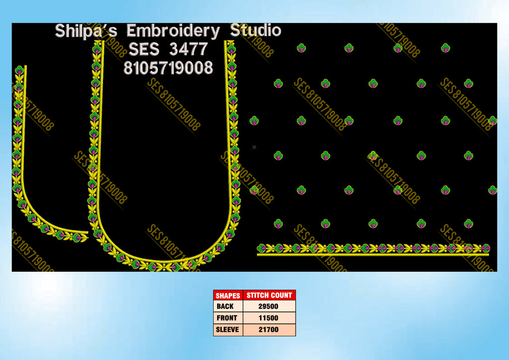 Embroidery Designs 3401-3500 Series