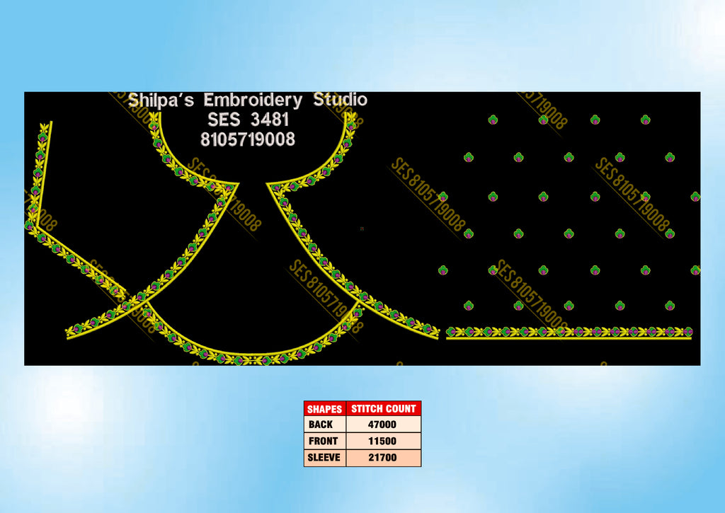 Embroidery Designs 3401-3500 Series