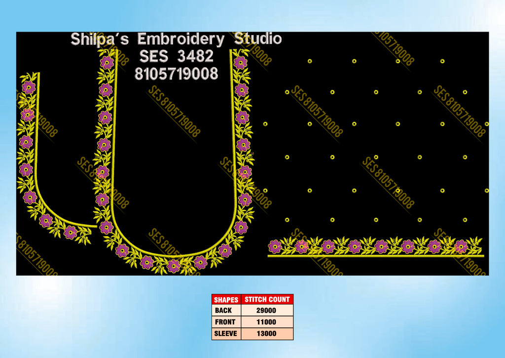 Embroidery Designs 3401-3500 Series