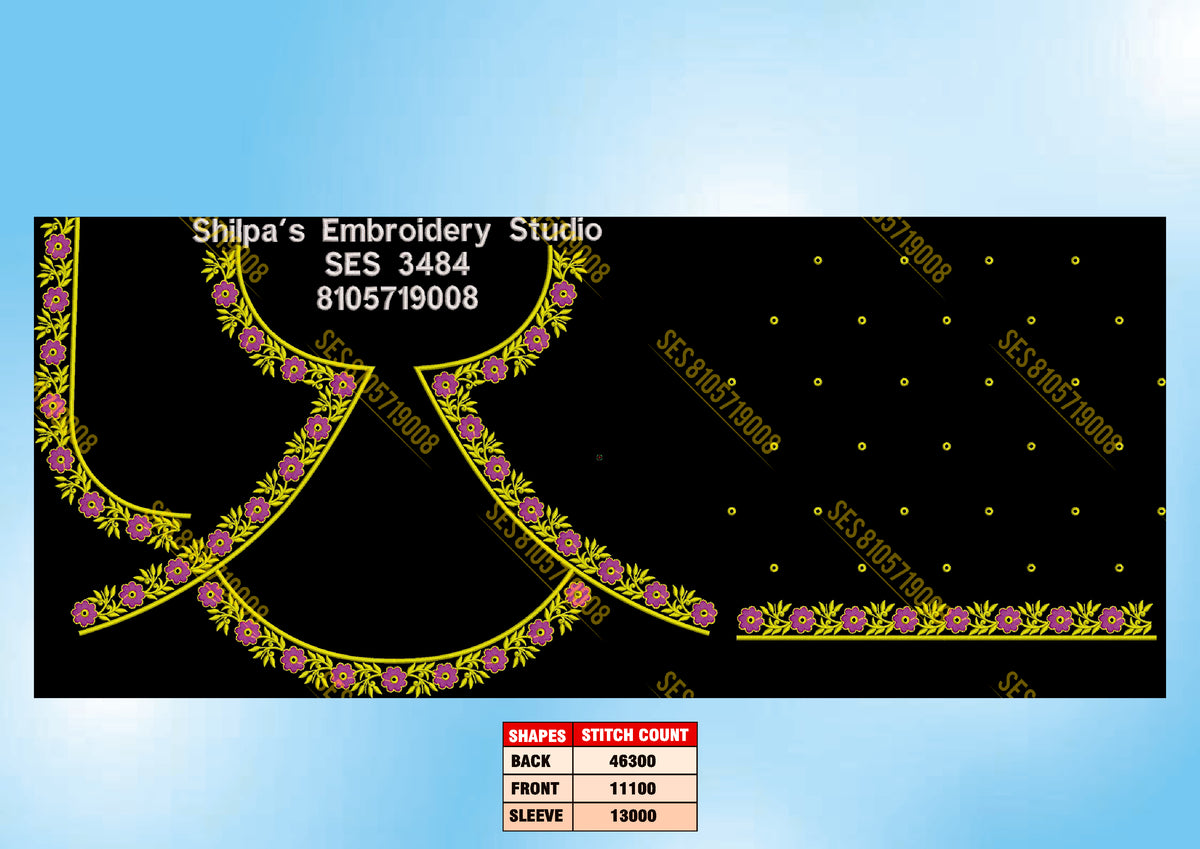 Embroidery Designs 3401-3500 Series