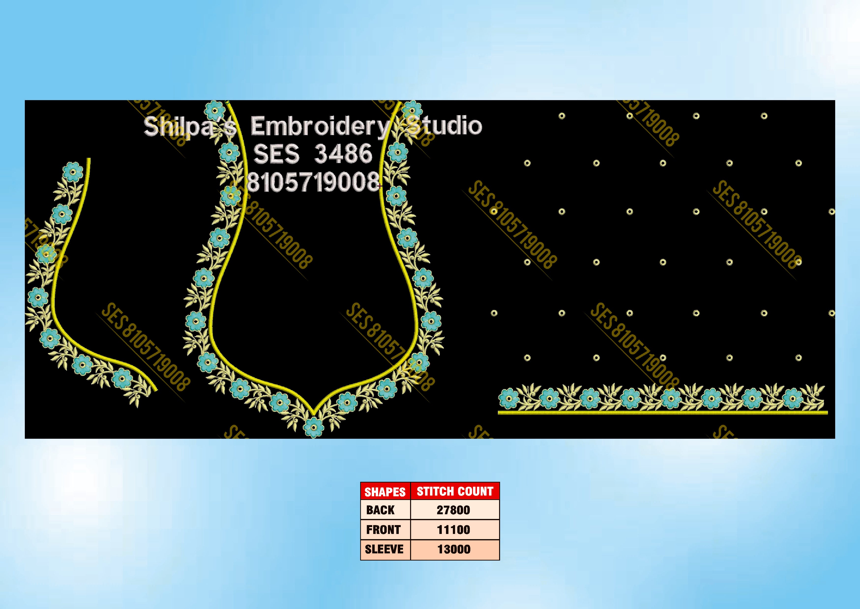 Embroidery Designs 3401-3500 Series