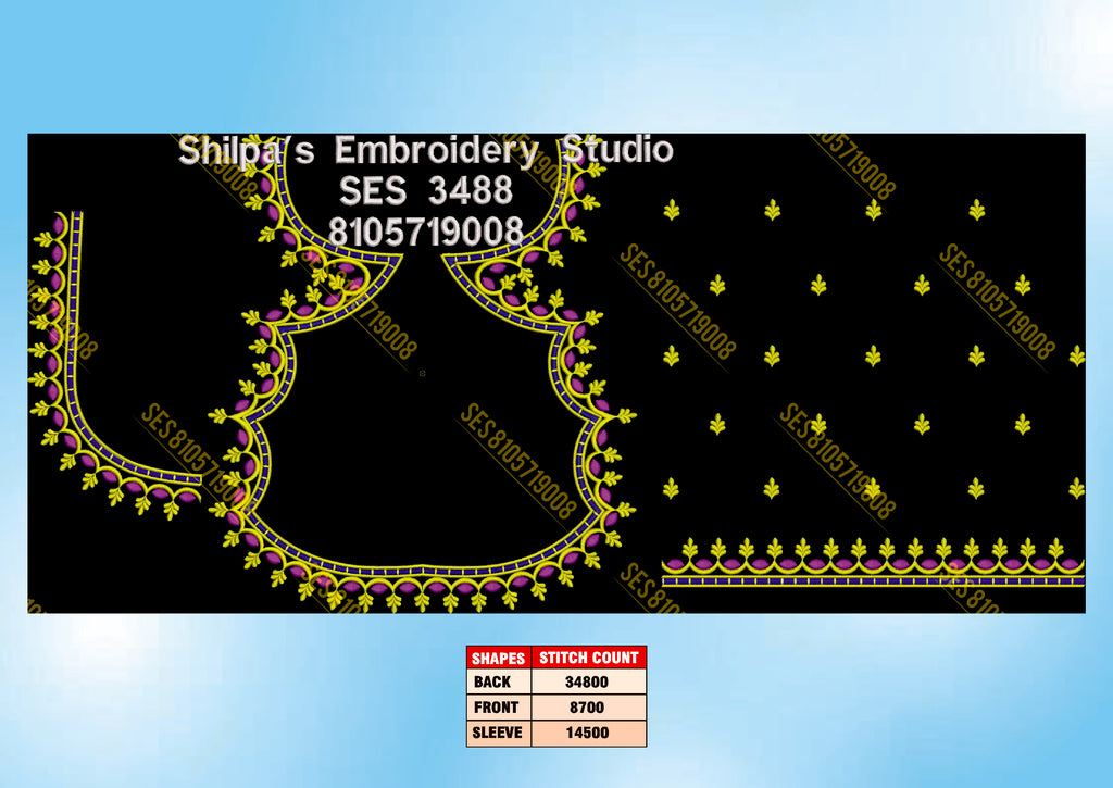 Embroidery Designs 3401-3500 Series