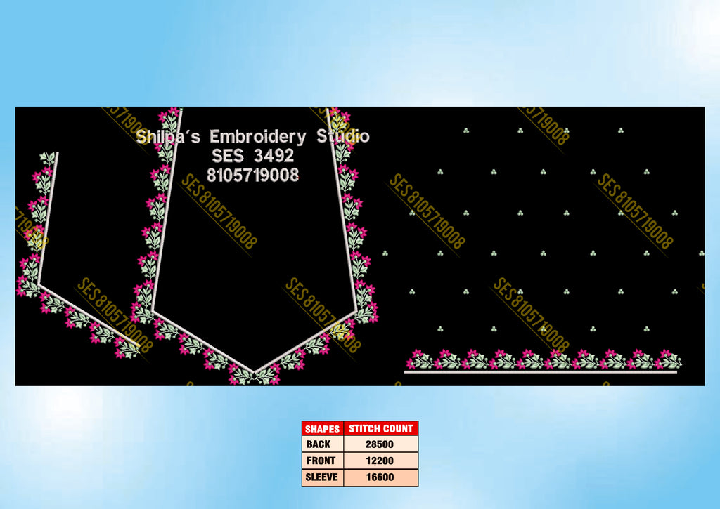 Embroidery Designs 3401-3500 Series