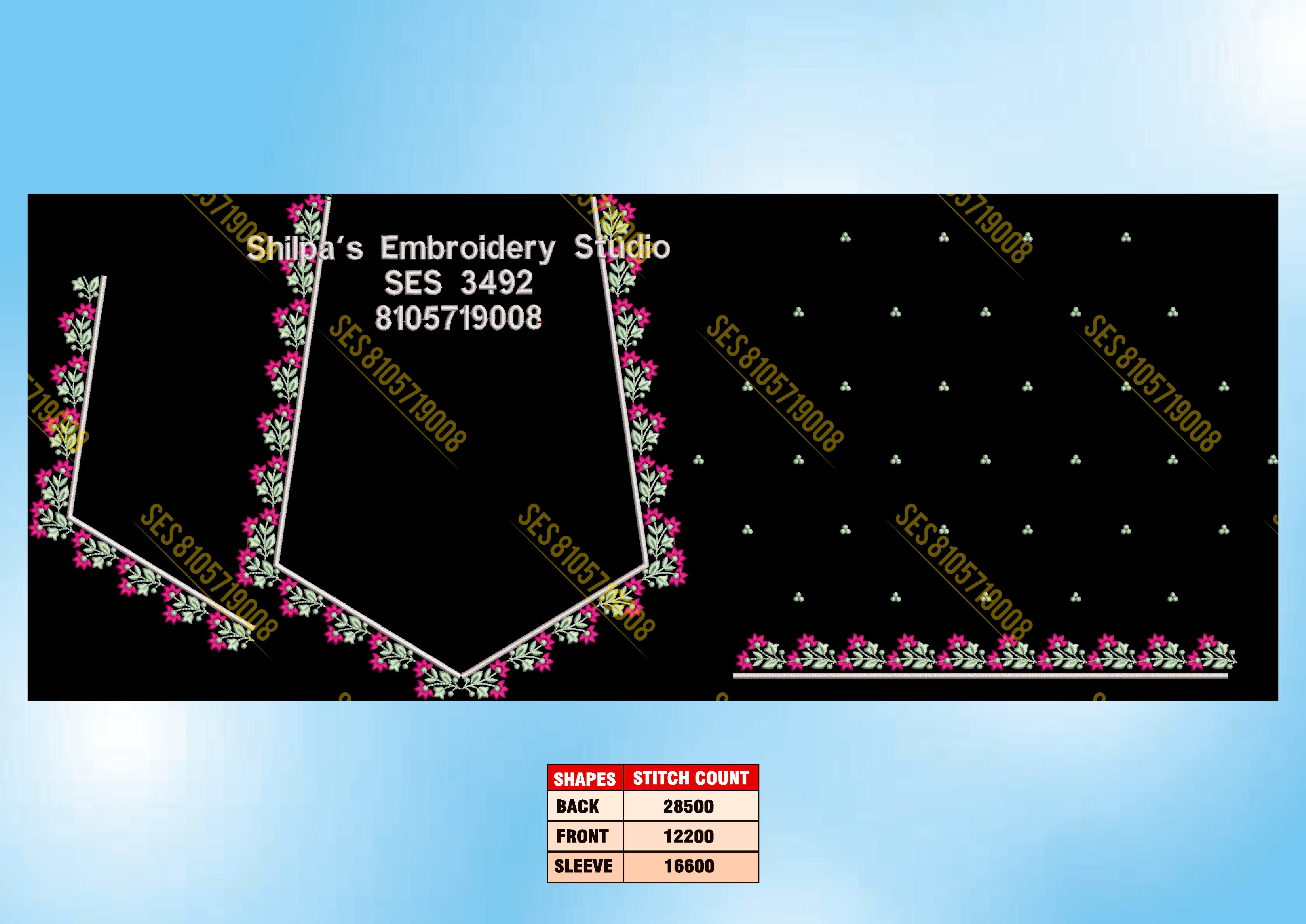 Embroidery Designs 3401-3500 Series