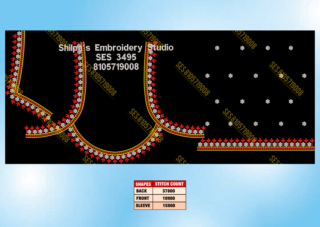 Embroidery Designs 3401-3500 Series