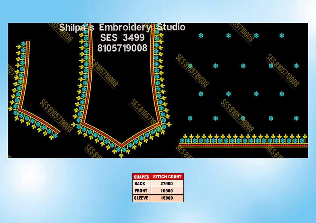 Embroidery Designs 3401-3500 Series
