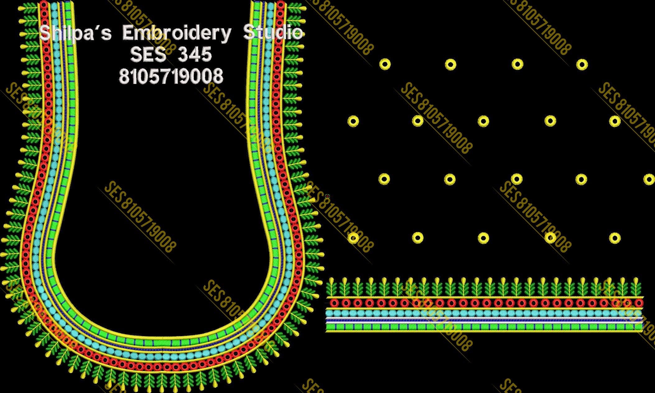 Embroidery Designs 301-400 Series