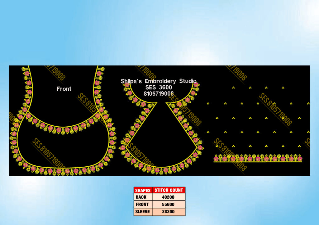 Embroidery Designs 3501-3600 Series