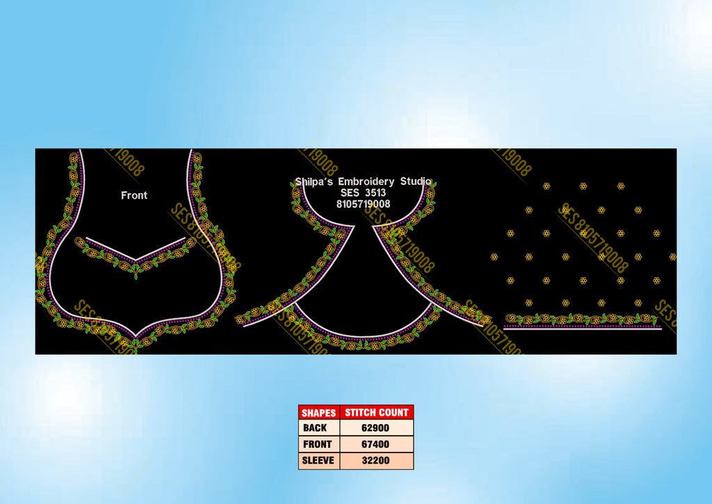 Embroidery Designs 3501-3600 Series