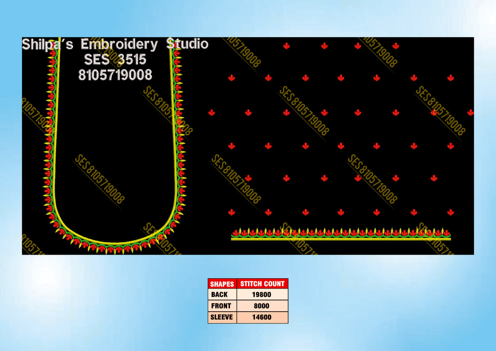 Embroidery Designs 3501-3600 Series