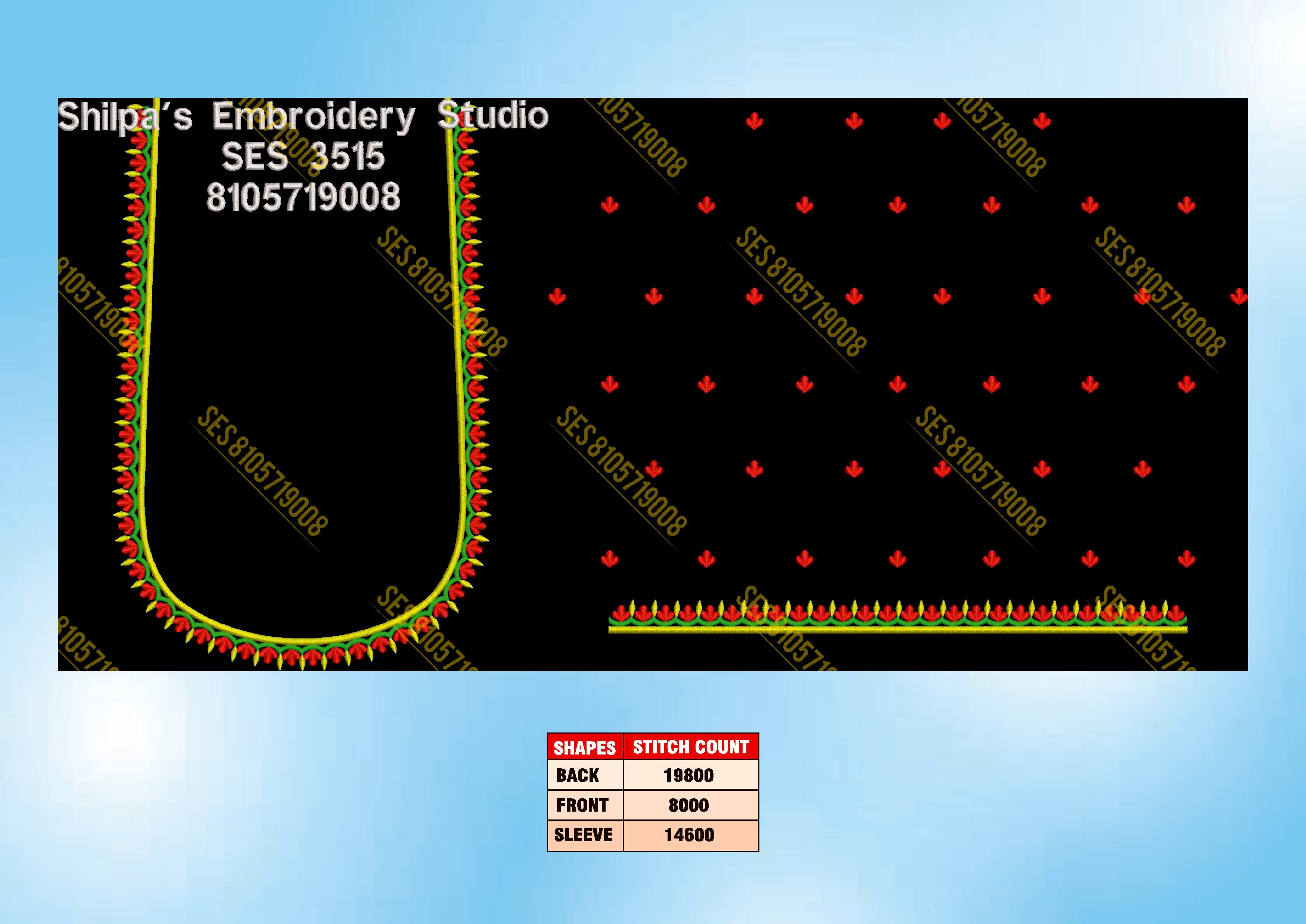 Embroidery Designs 3501-3600 Series