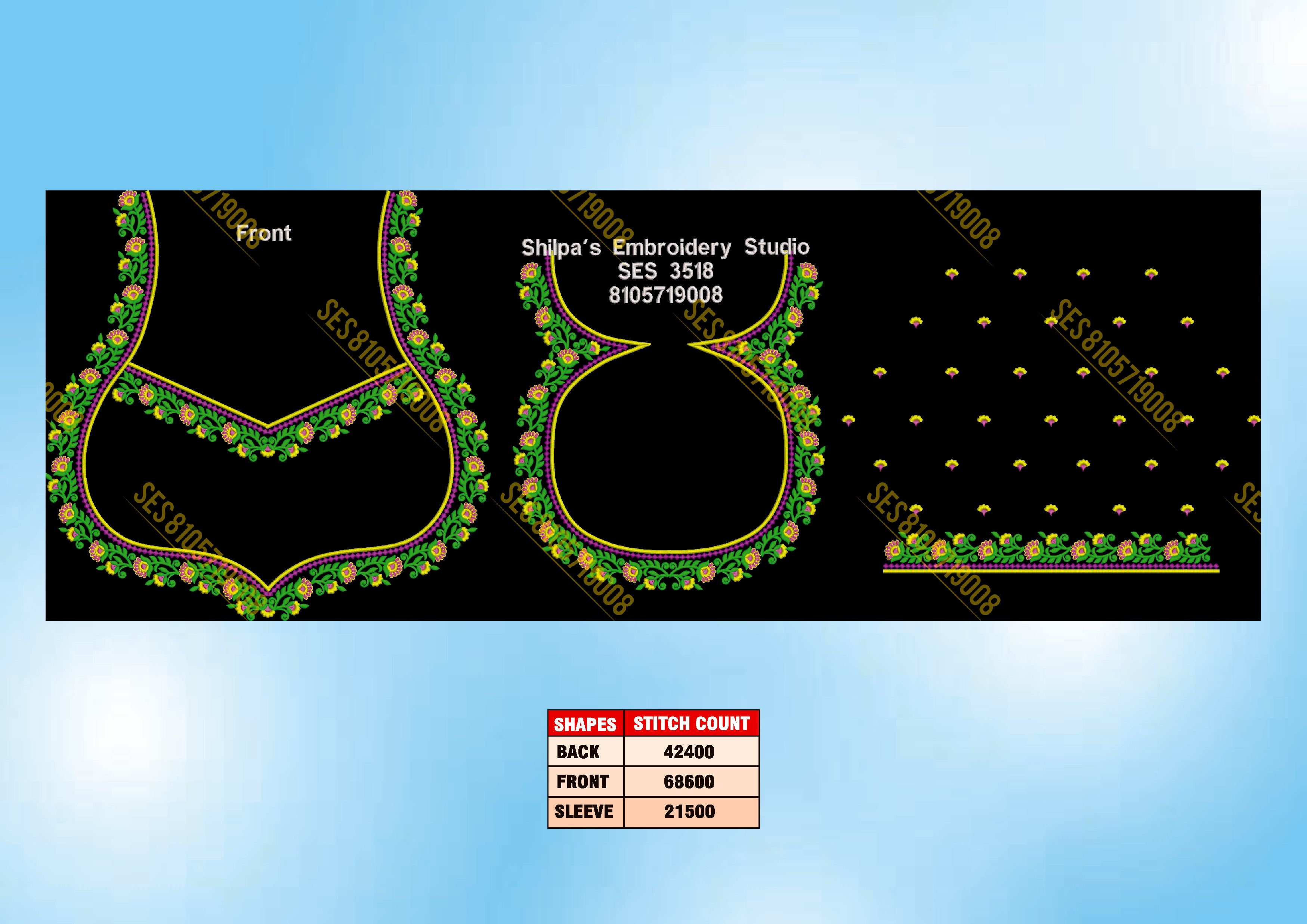 Embroidery Designs 3501-3600 Series