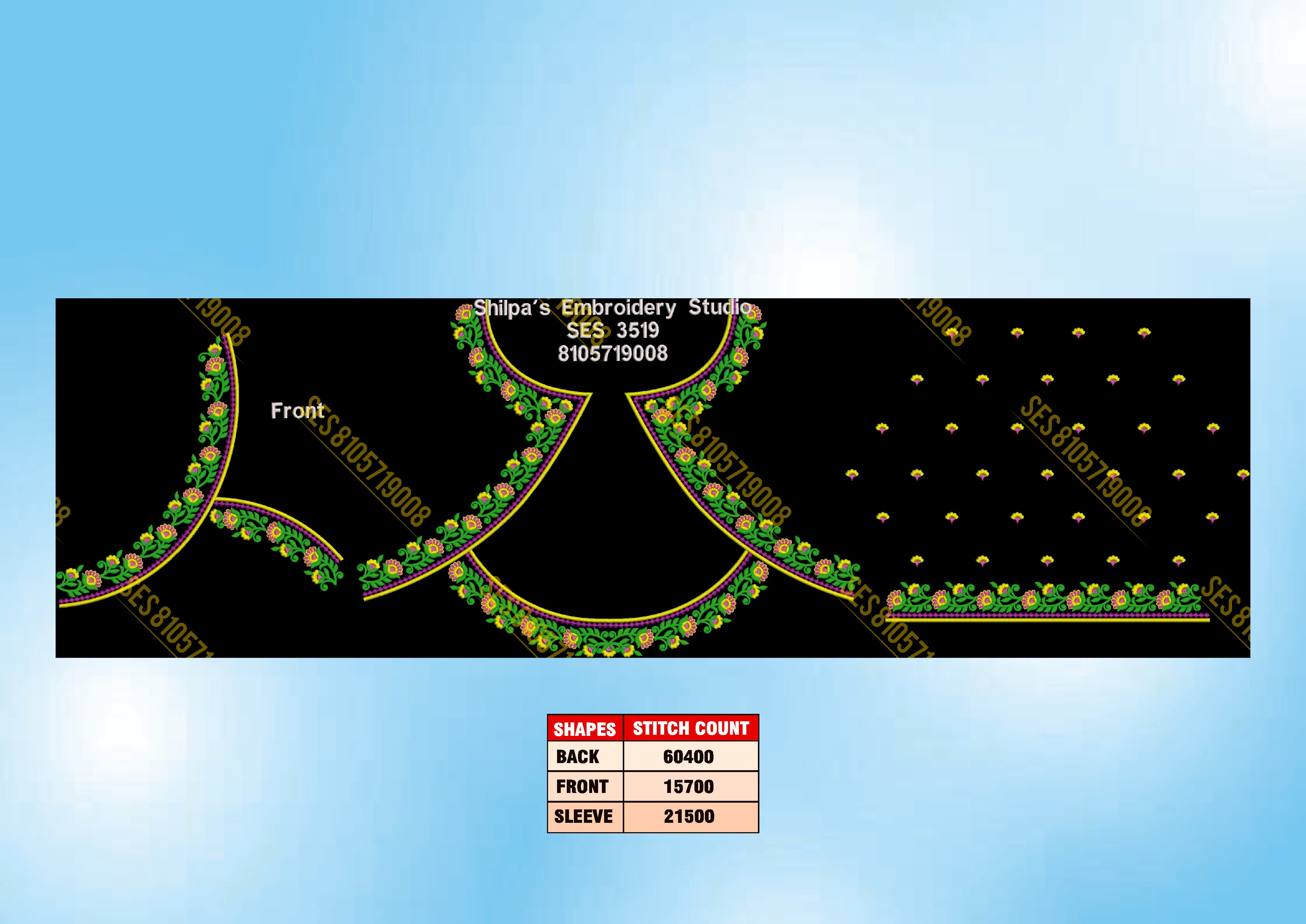 Embroidery Designs 3501-3600 Series