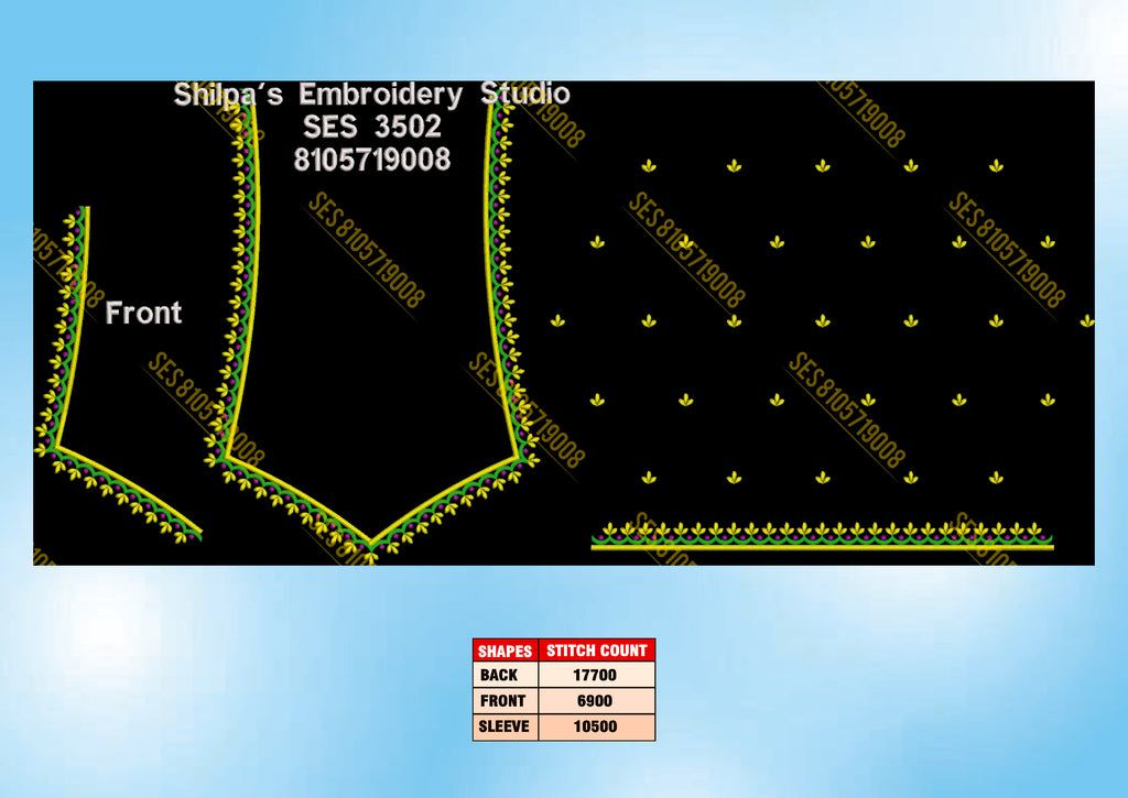 Embroidery Designs 3501-3600 Series