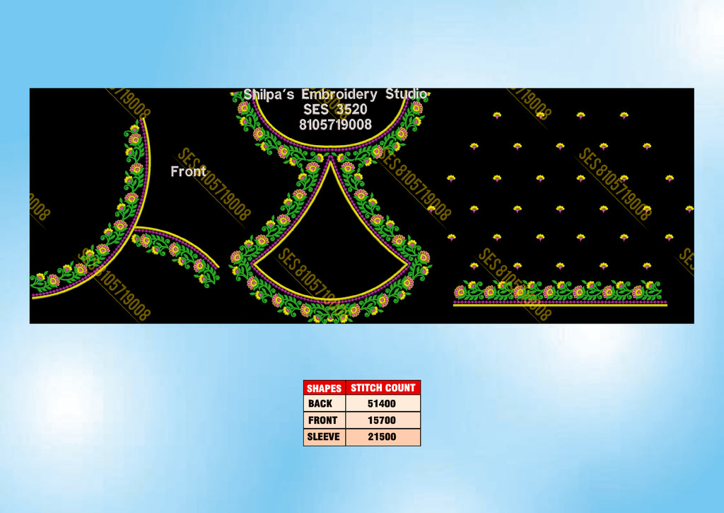 Embroidery Designs 3501-3600 Series
