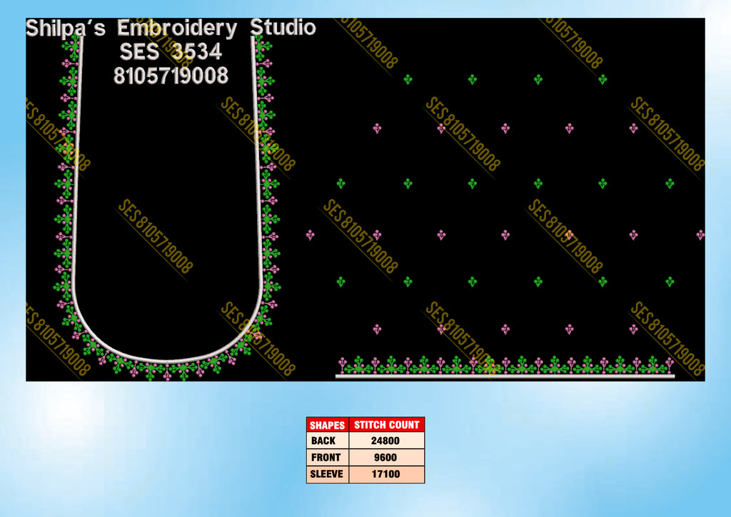 Embroidery Designs 3501-3600 Series