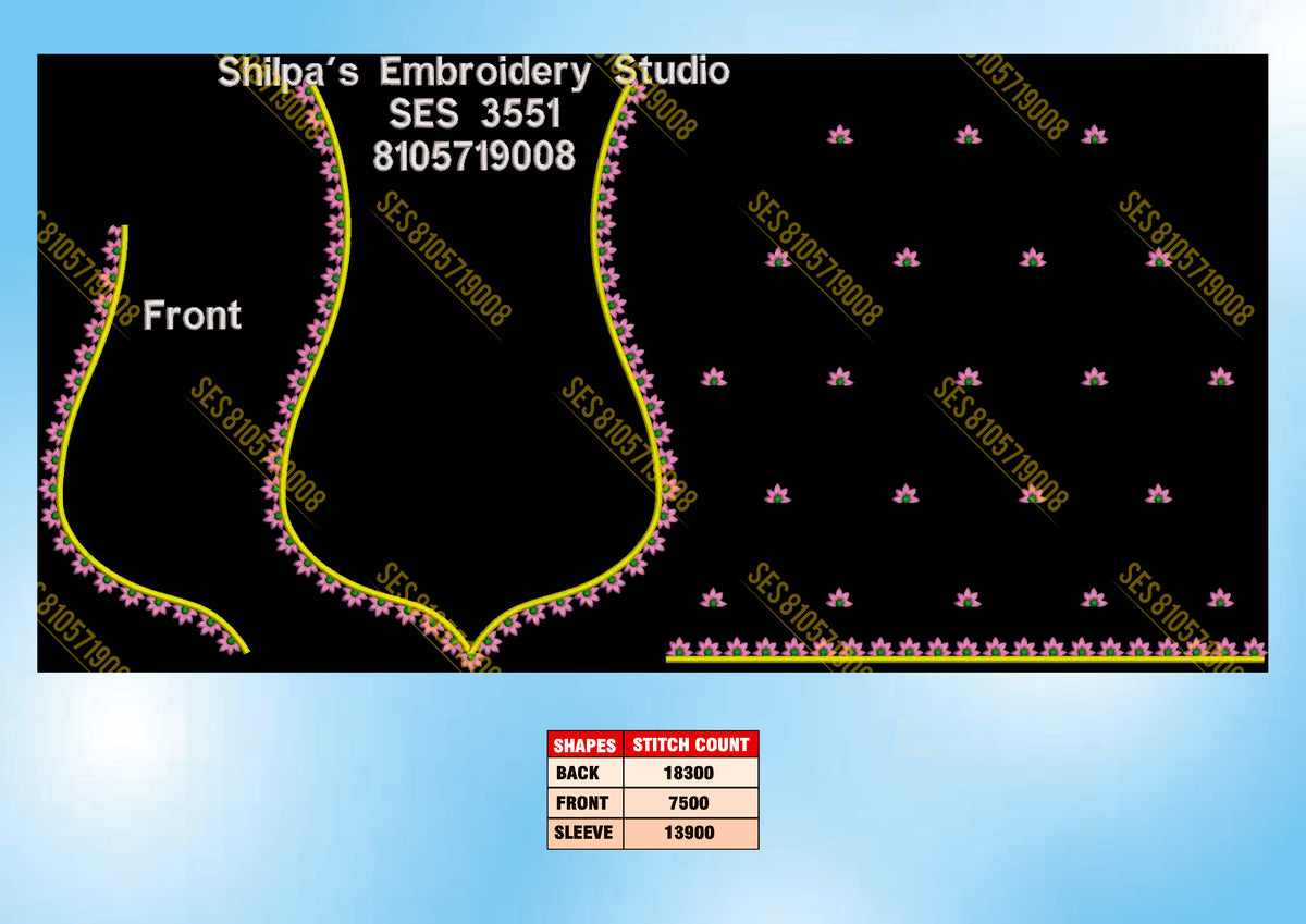 Embroidery Designs 3501-3600 Series