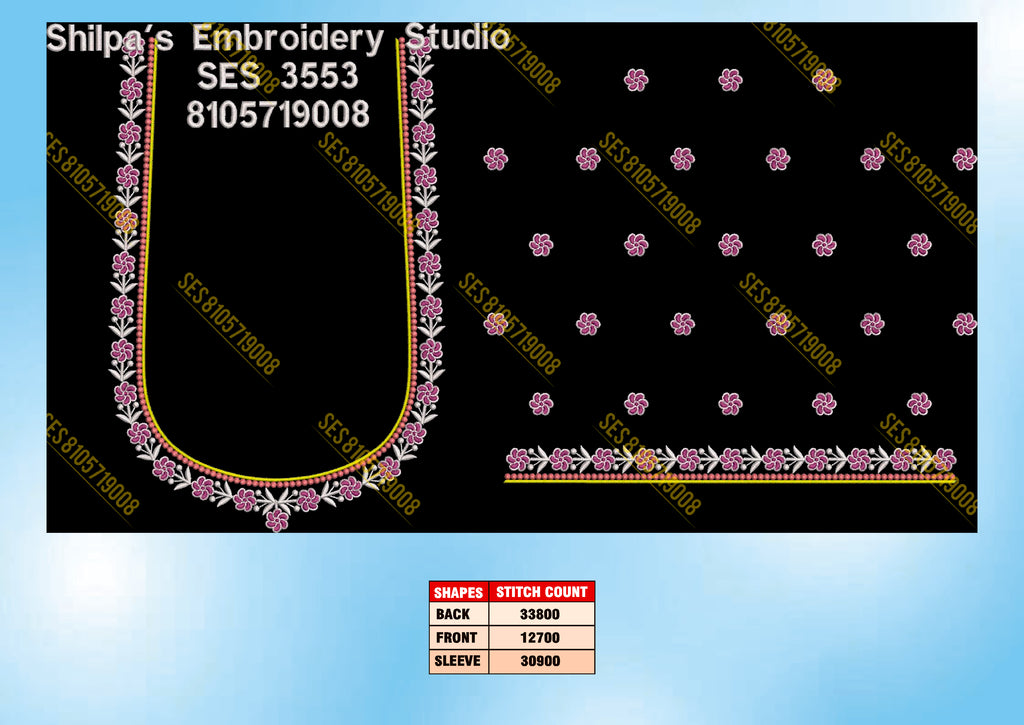 Embroidery Designs 3501-3600 Series