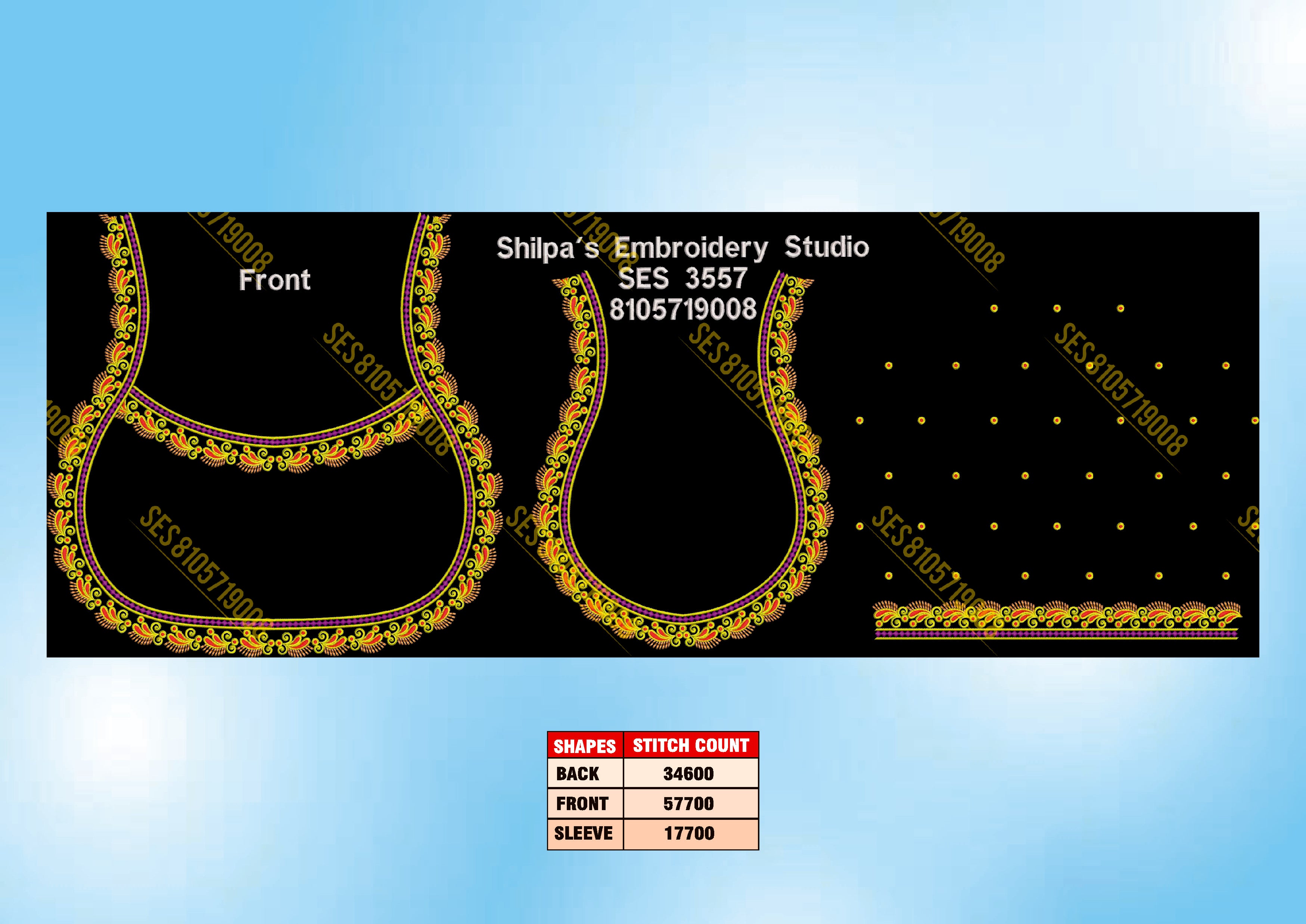 Embroidery Designs 3501-3600 Series