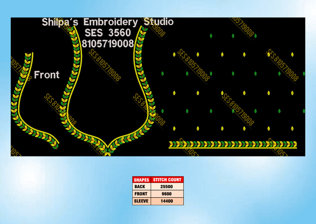 Embroidery Designs 3501-3600 Series