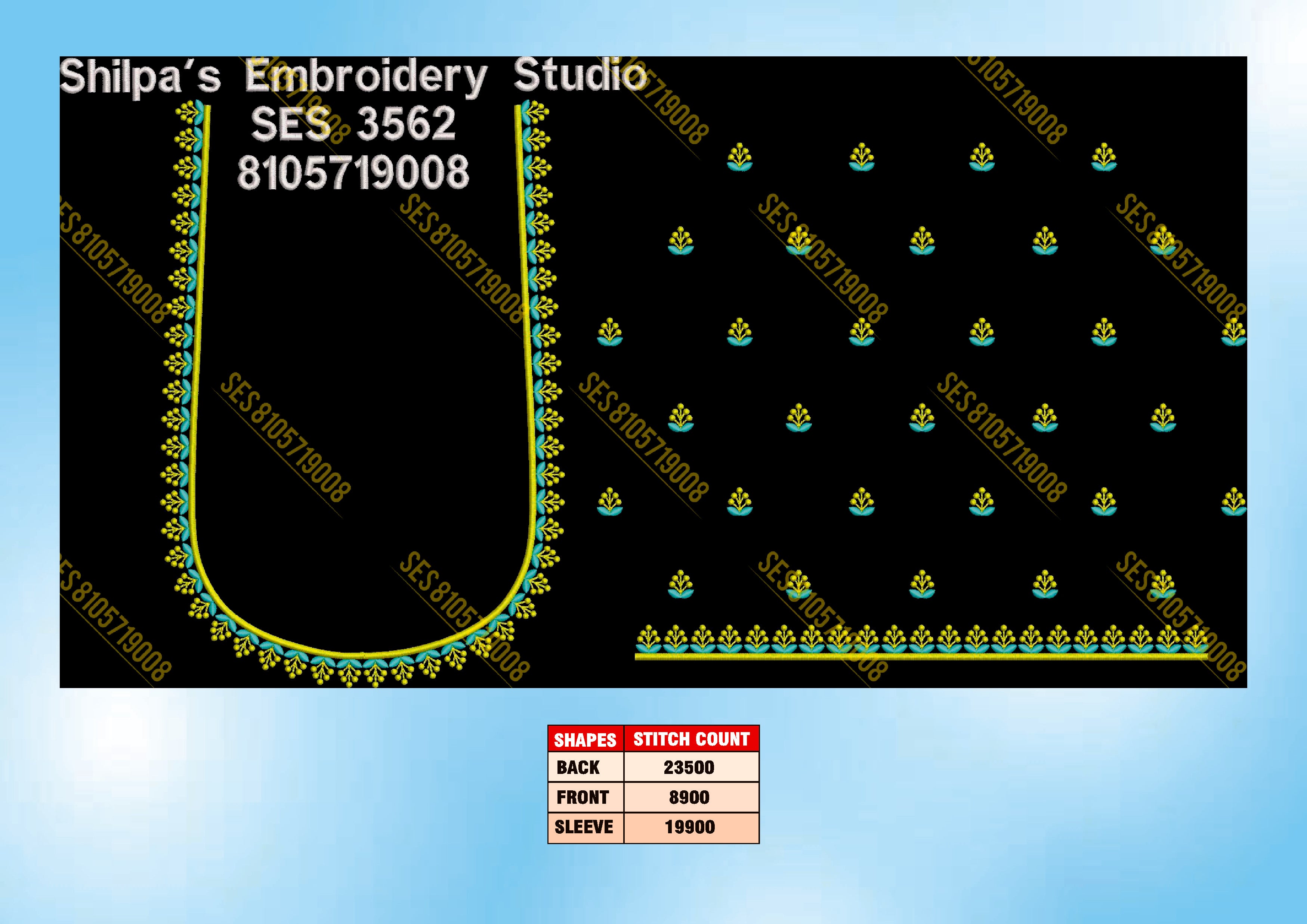 Embroidery Designs 3501-3600 Series