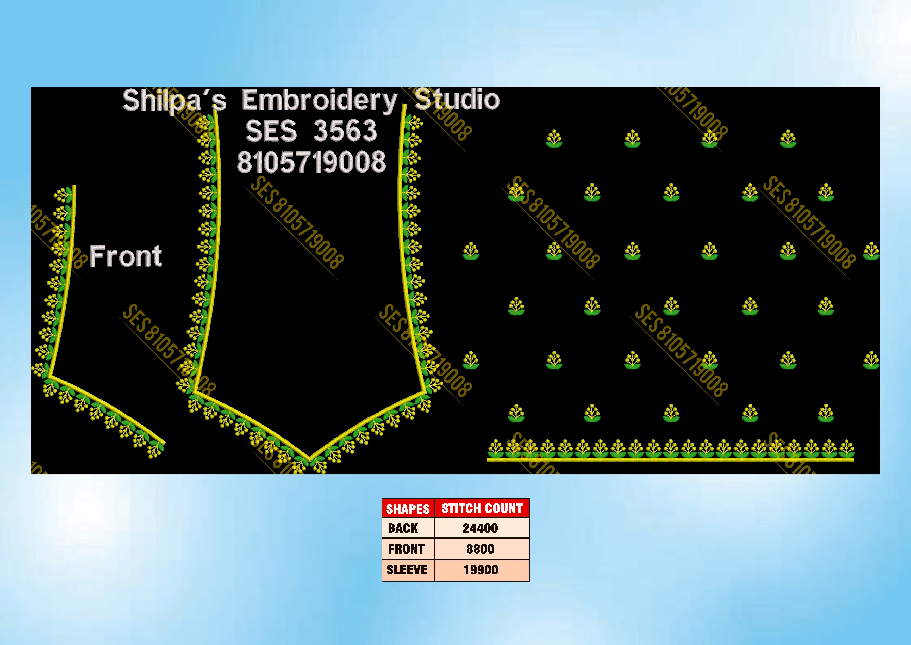 Embroidery Designs 3501-3600 Series