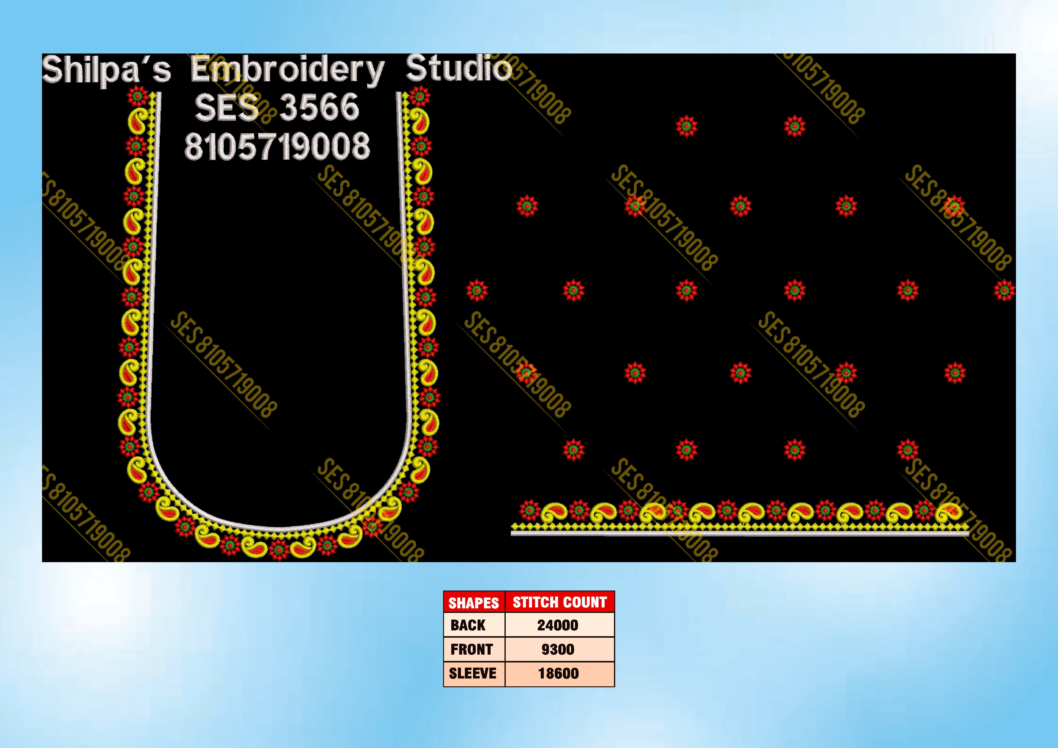 Embroidery Designs 3501-3600 Series