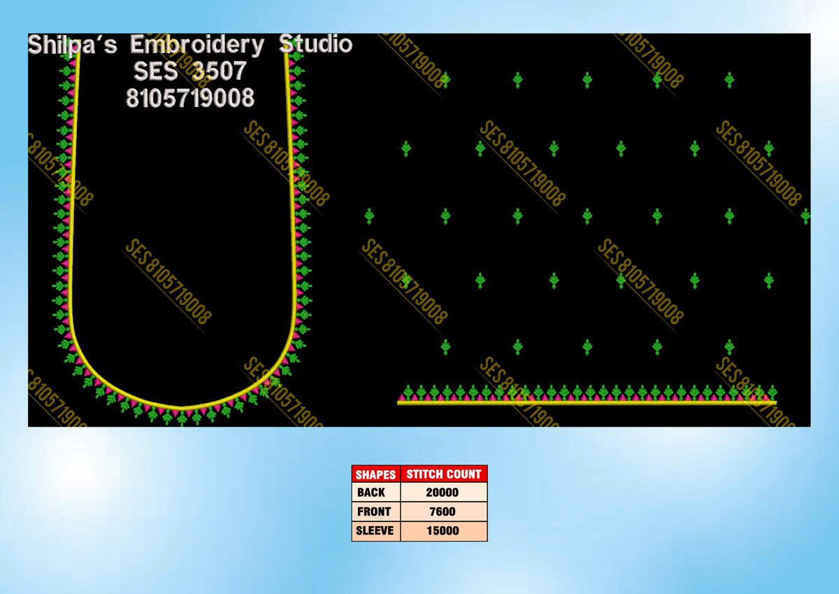 Embroidery Designs 3501-3600 Series