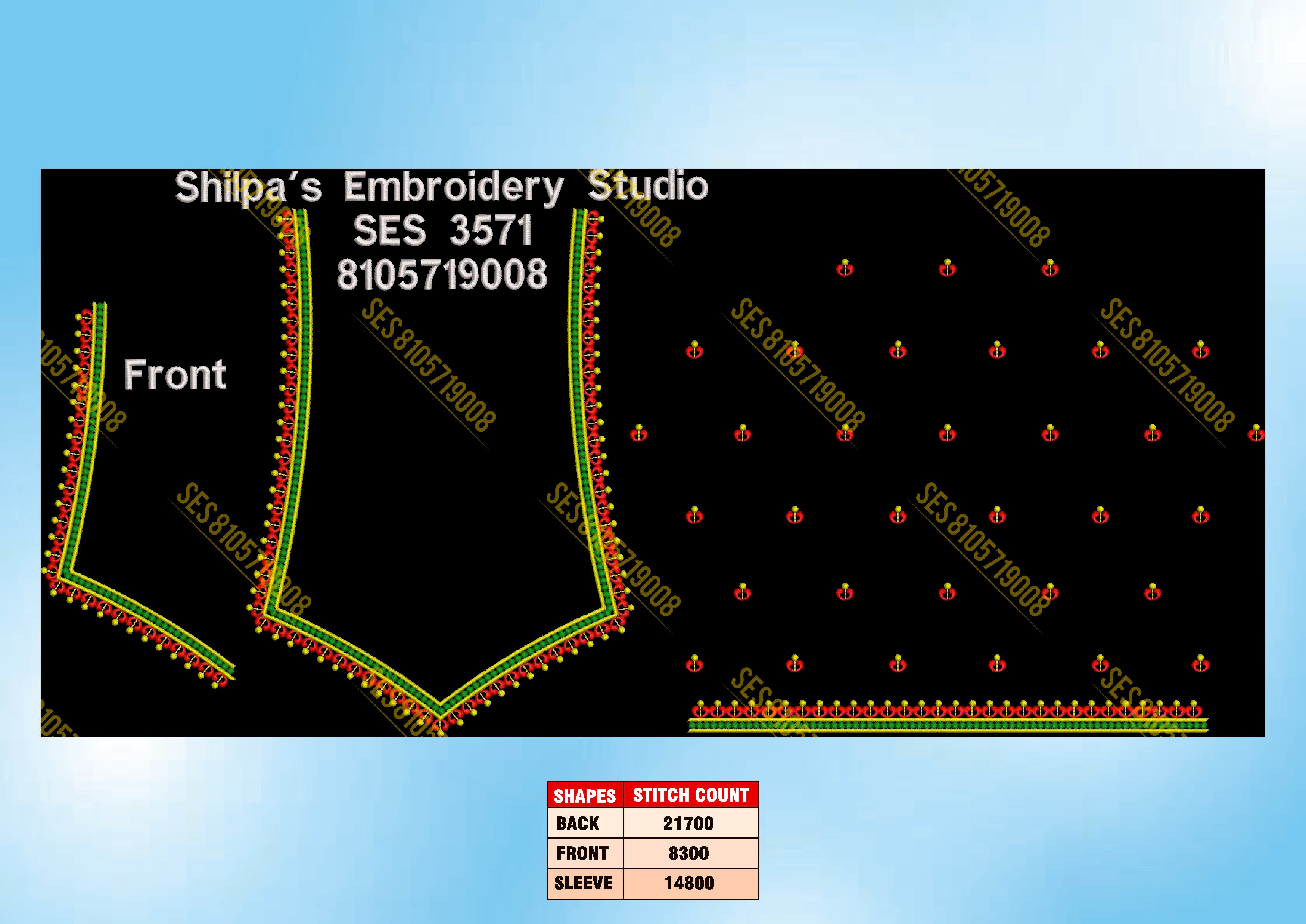 Embroidery Designs 3501-3600 Series