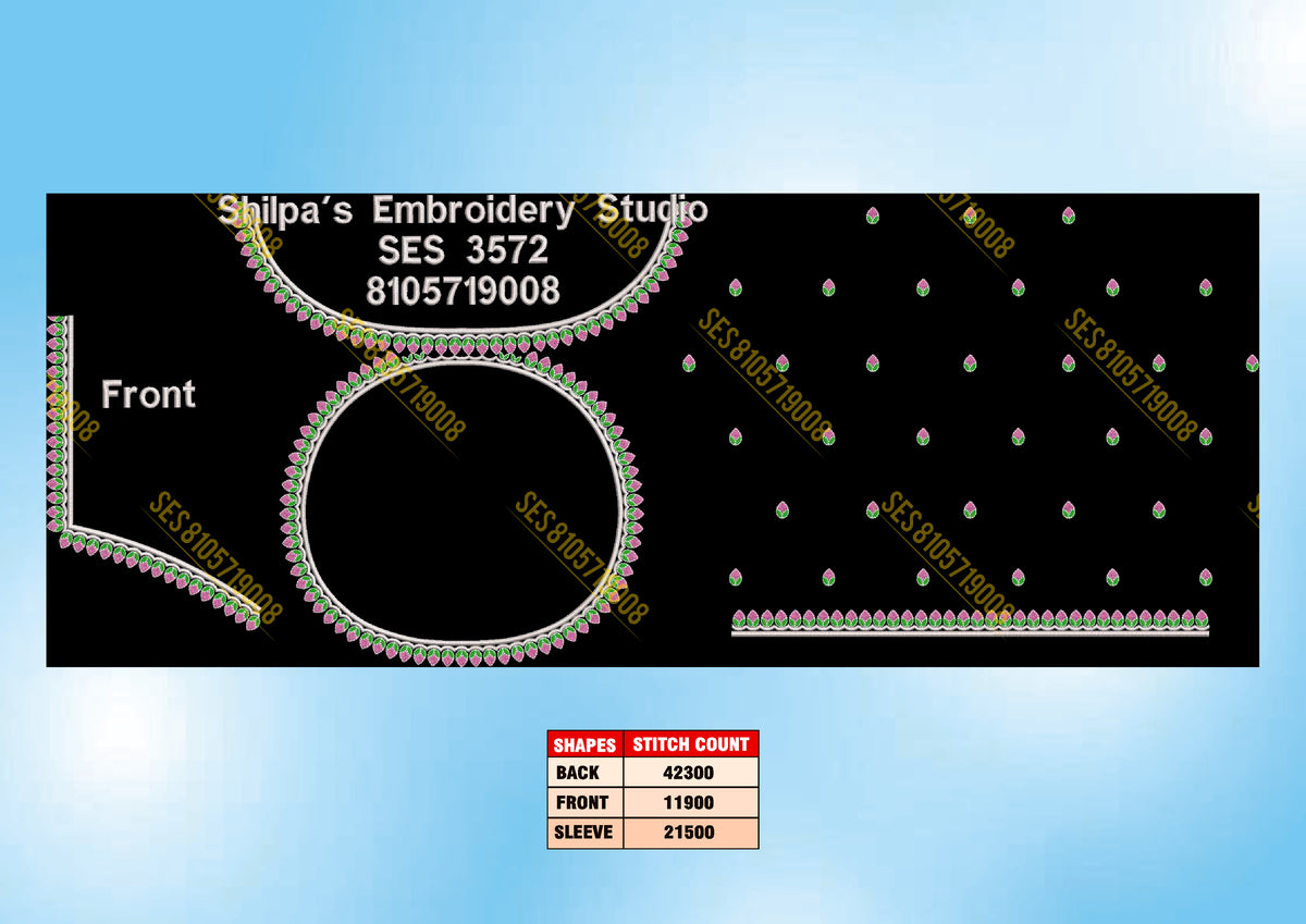 Embroidery Designs 3501-3600 Series