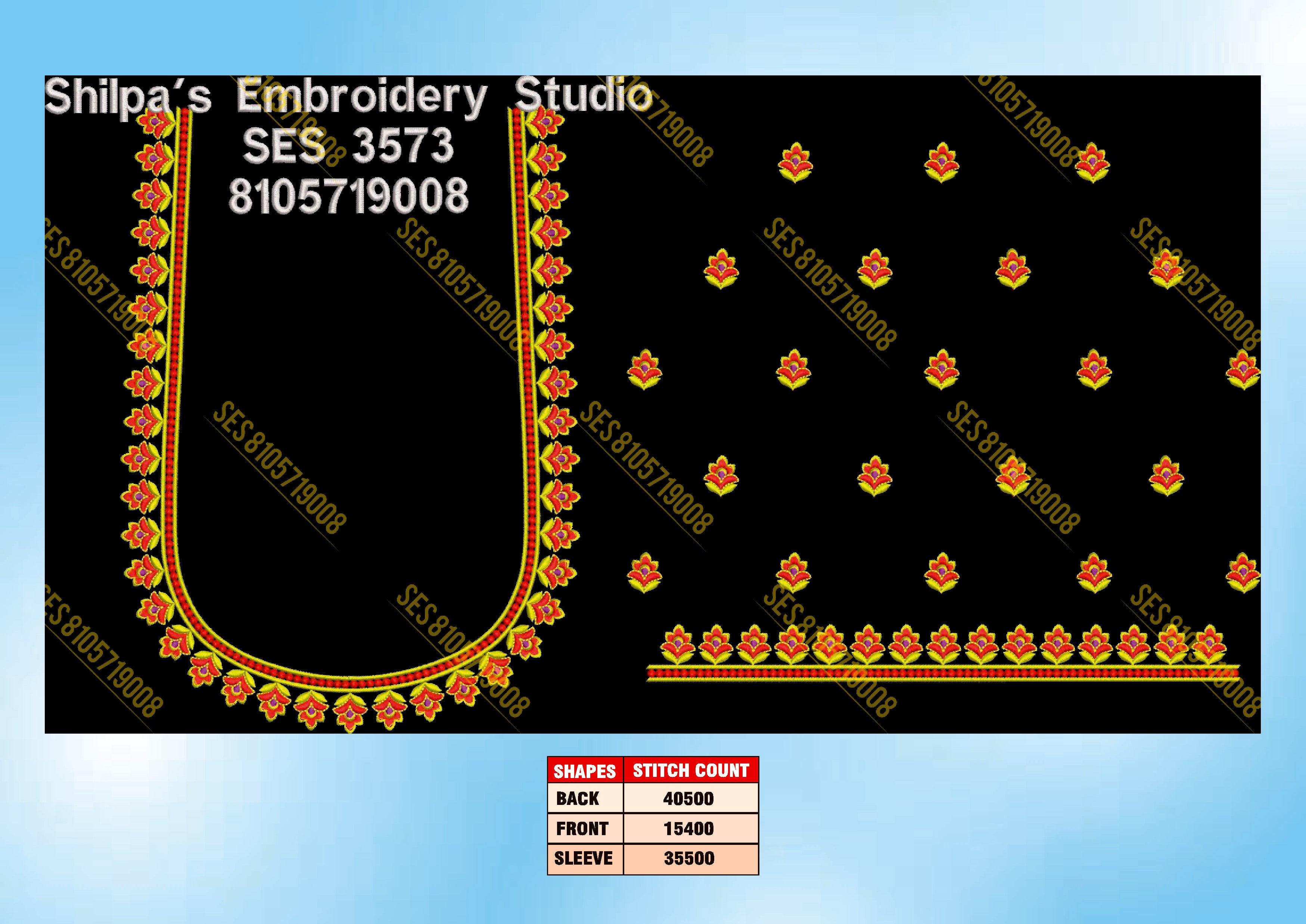 Embroidery Designs 3501-3600 Series