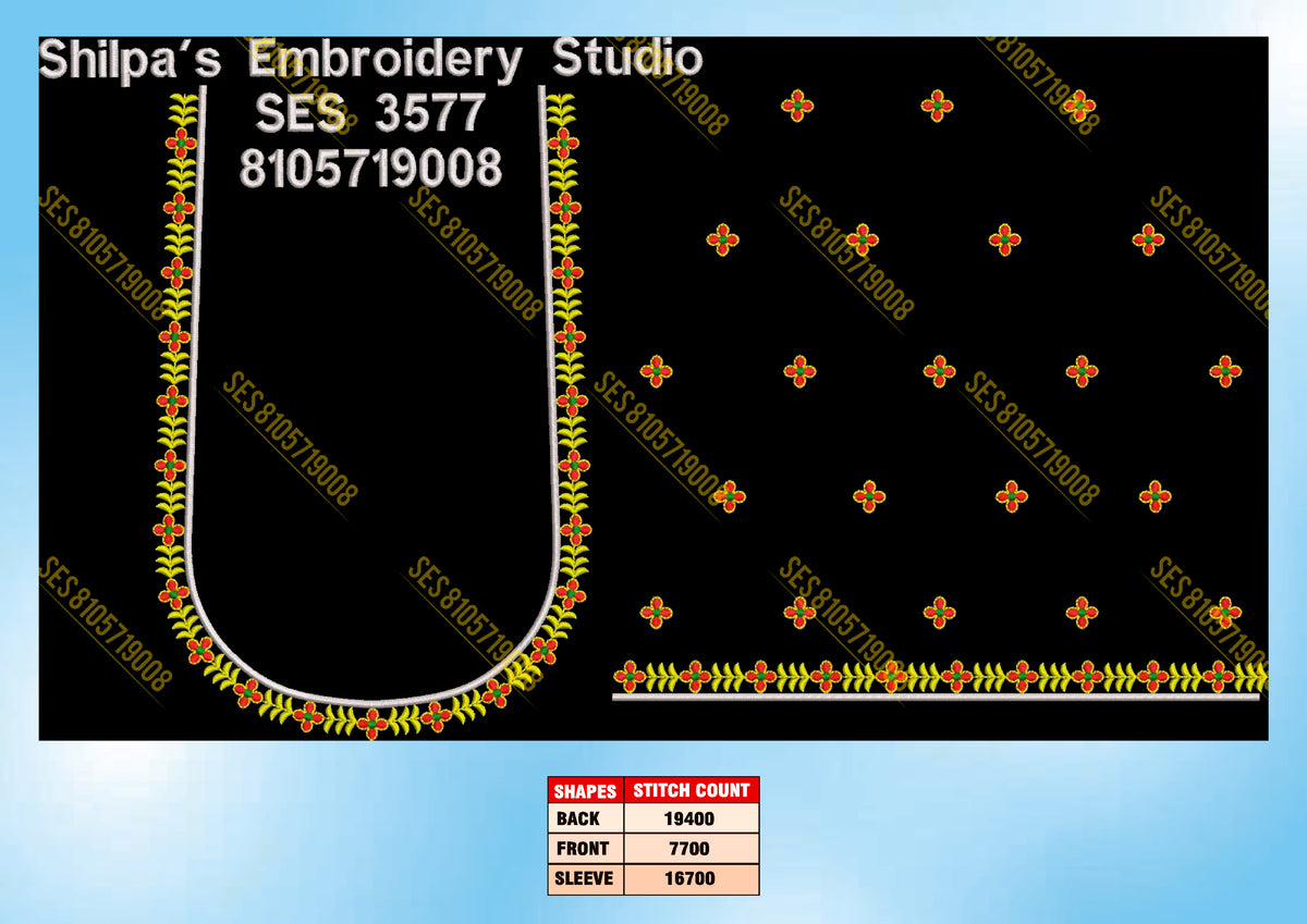 Embroidery Designs 3501-3600 Series