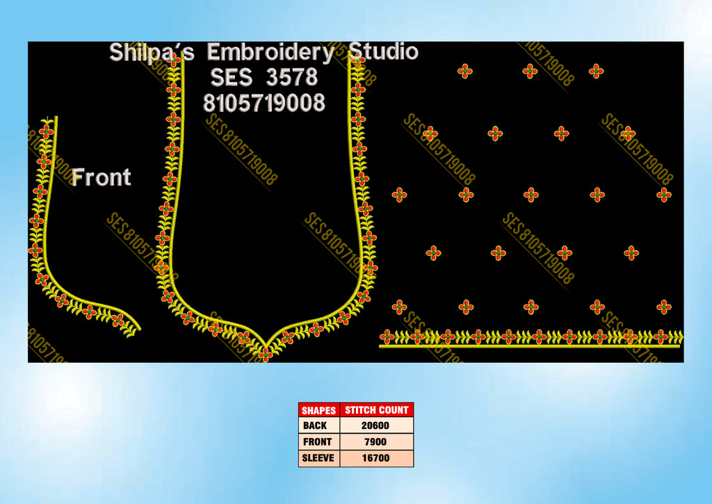 Embroidery Designs 3501-3600 Series