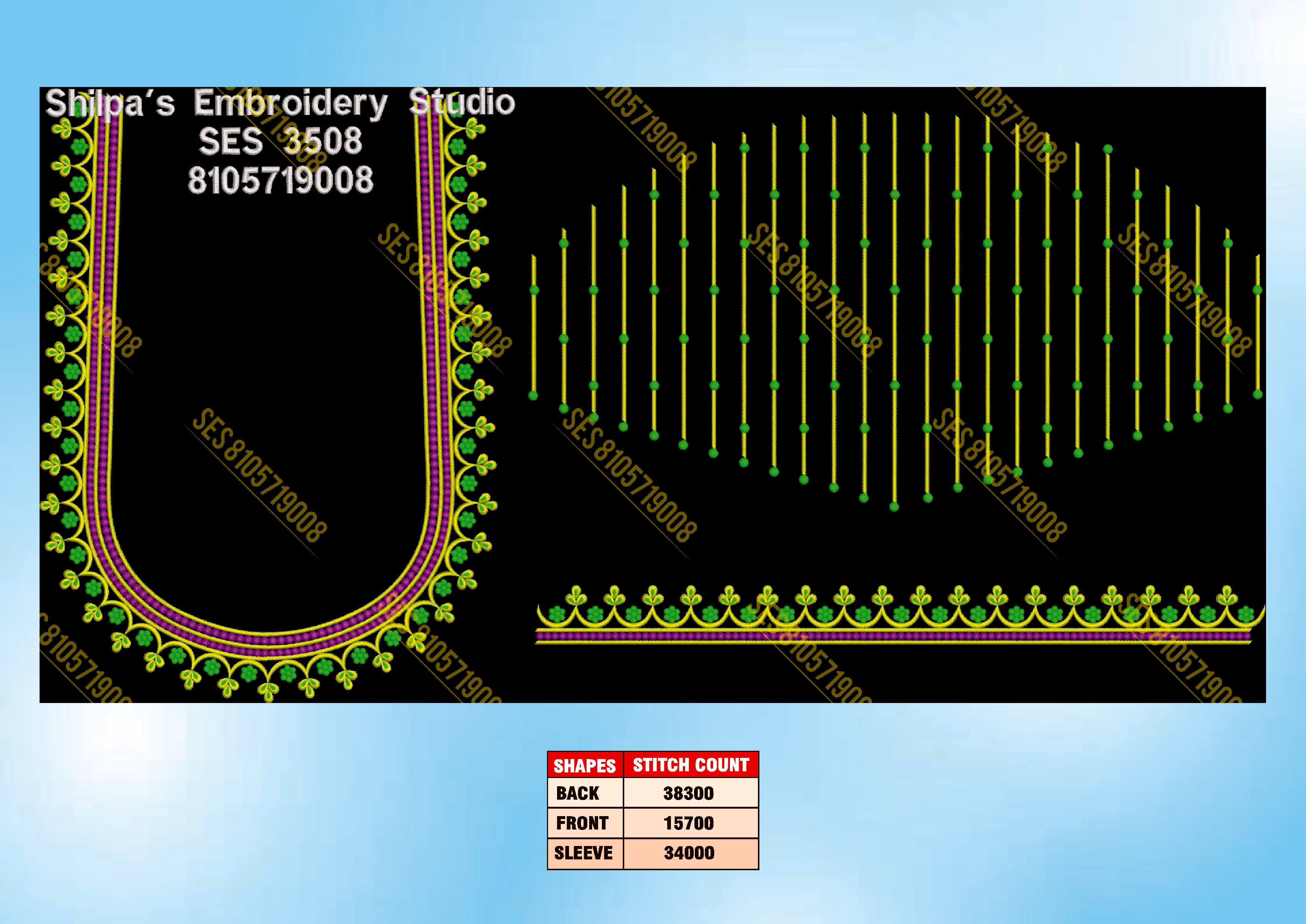 Embroidery Designs 3501-3600 Series