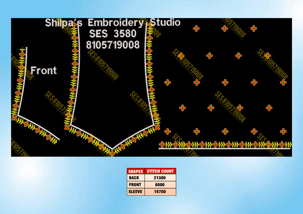 Embroidery Designs 3501-3600 Series