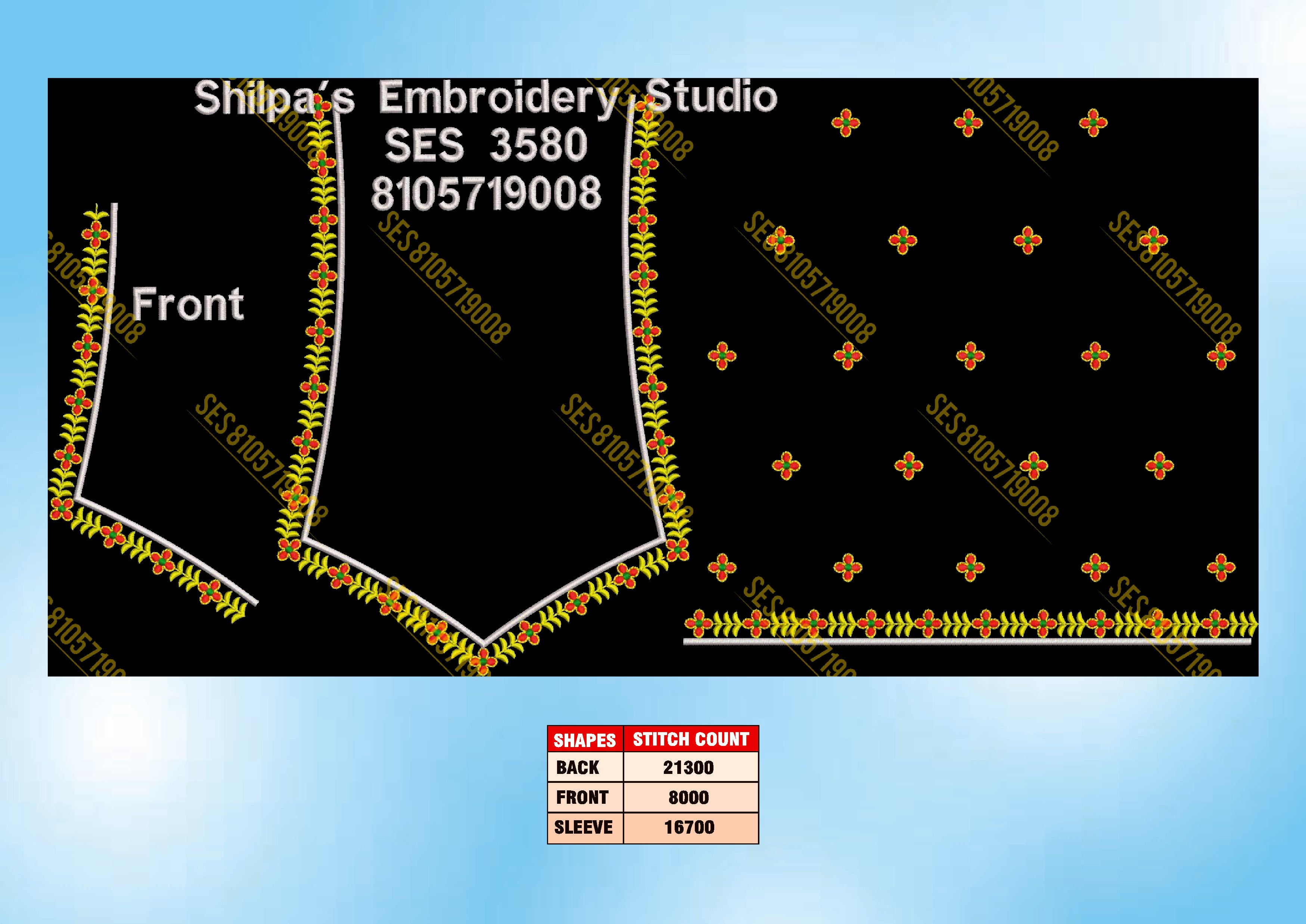 Embroidery Designs 3501-3600 Series