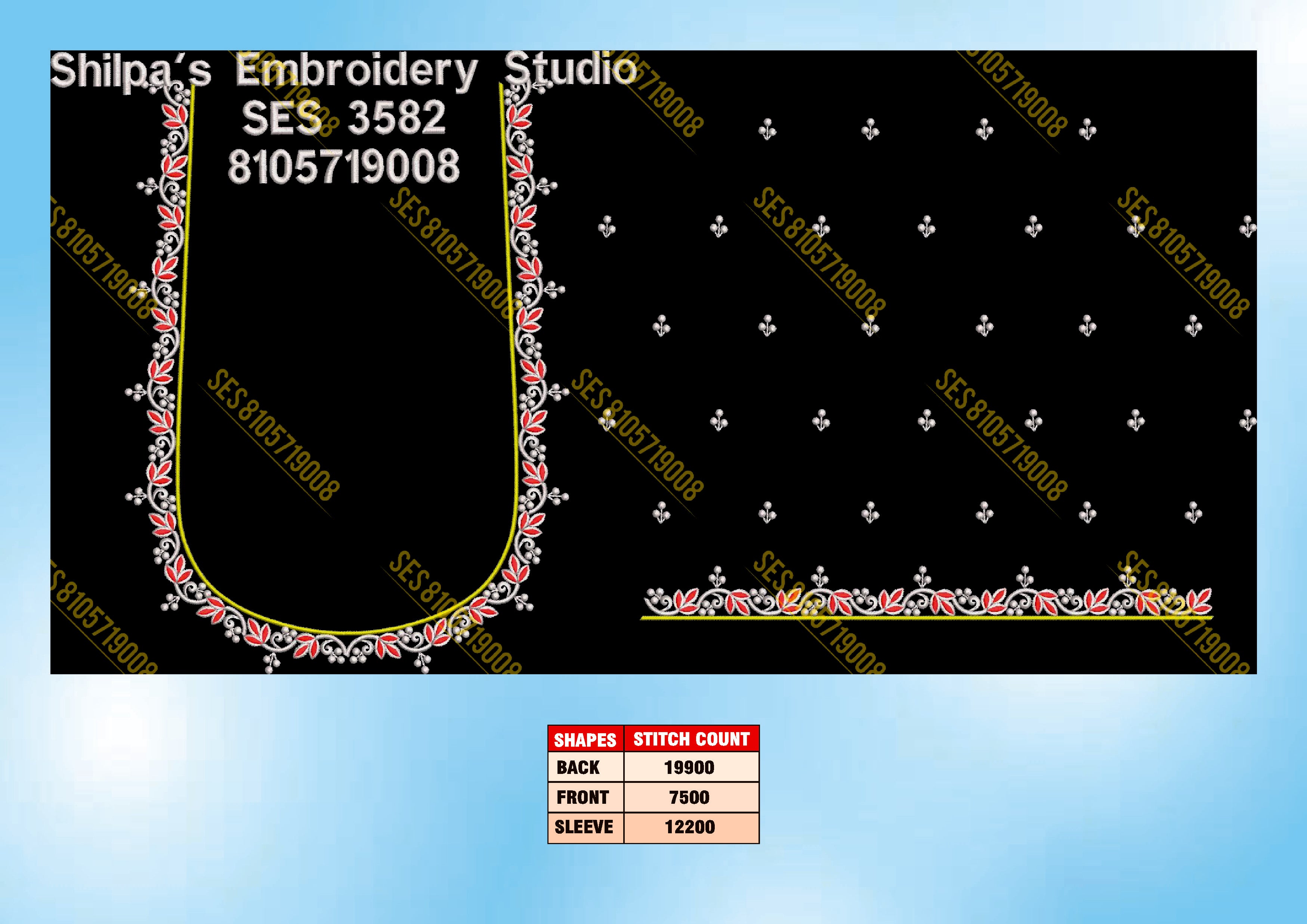 Embroidery Designs 3501-3600 Series