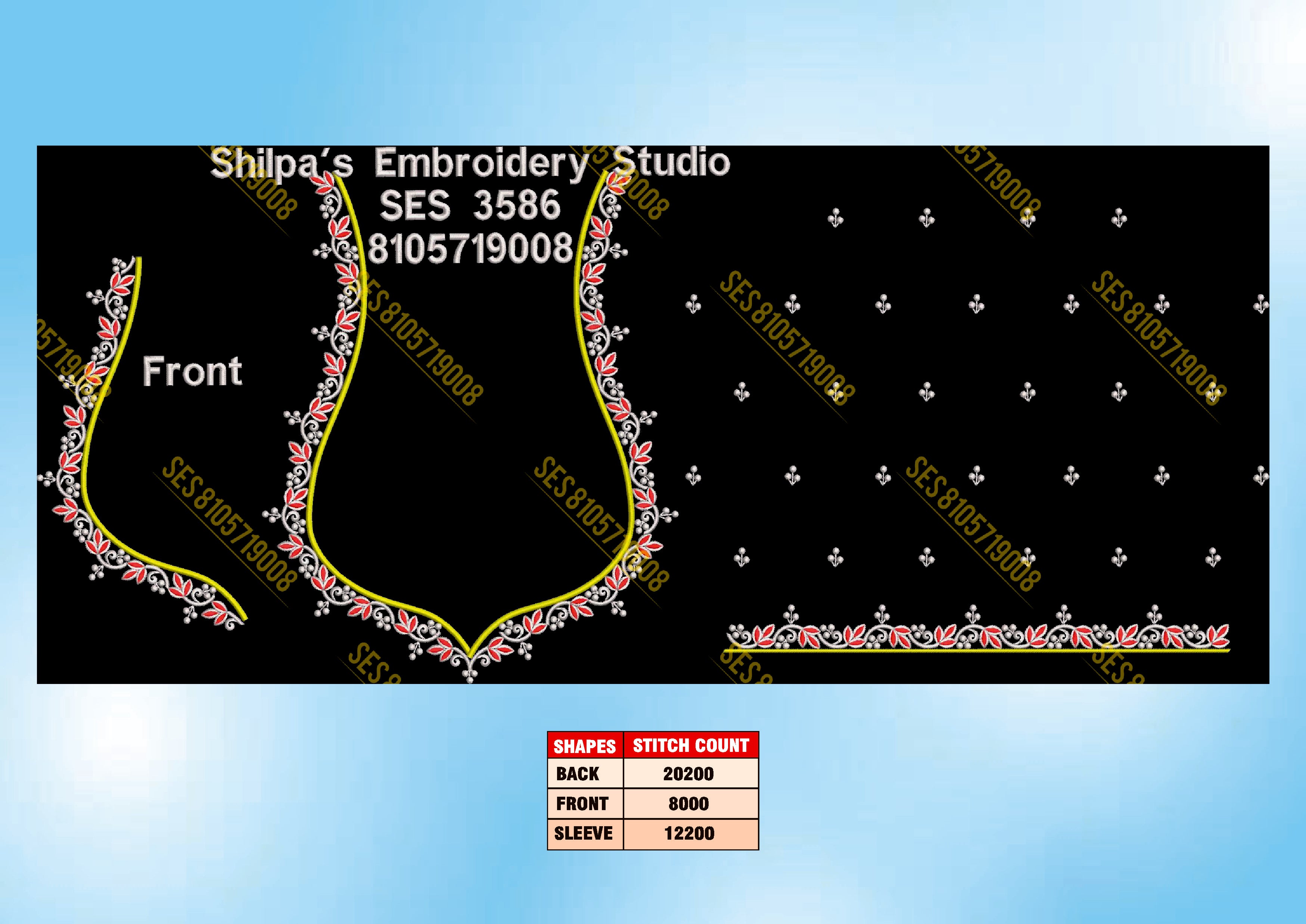 Embroidery Designs 3501-3600 Series