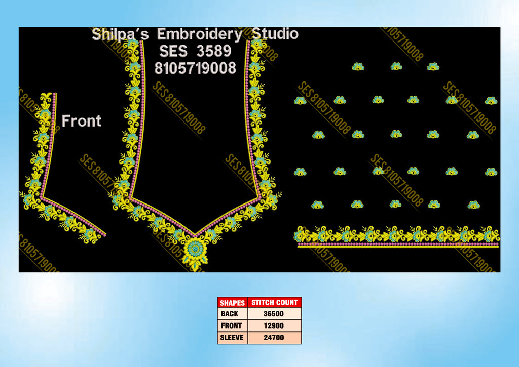 Embroidery Designs 3501-3600 Series